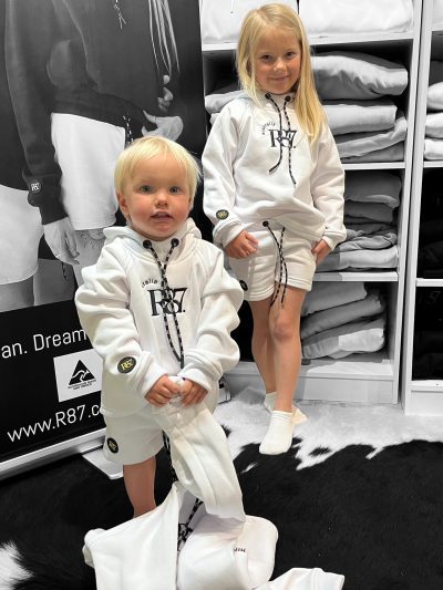 Kid's Unisex Signature Collection White Sweat Shorts